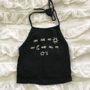 Brandy Melville Black Halter Tank